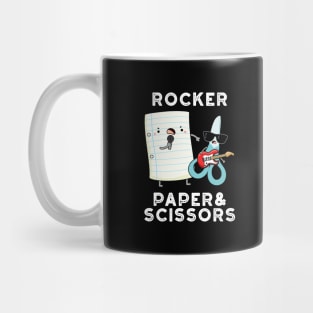 Rocker Paper And Scissors Funny Game Pun Mug